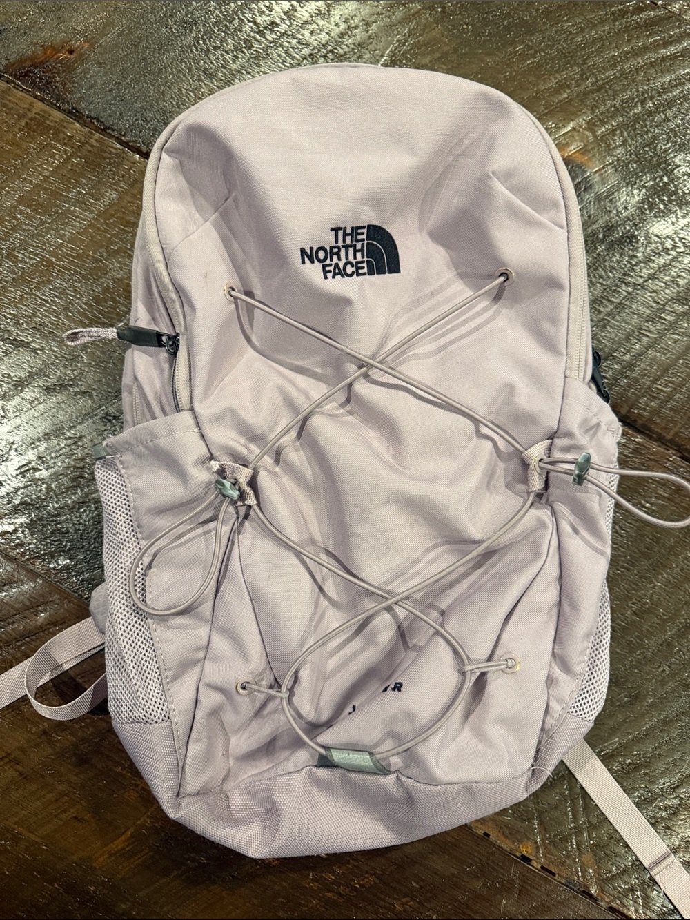 The North Face Light Lavender Daypack Backpack with Front Bungee